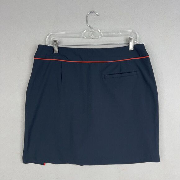 Greg Norman Skirt Womens 8 Dark Navy Red Skort Shorts Golf Performance Active - Picture 9 of 14